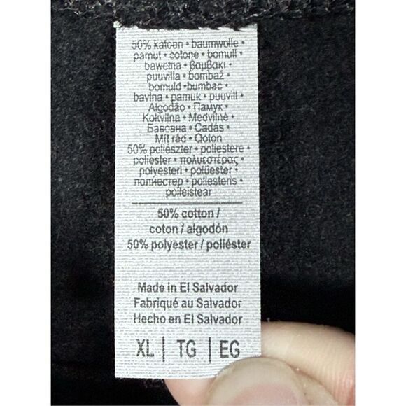 All Over Rhinestone Hearts Hoodie Sweatshirt Womens XL Black Valentines Day - Picture 5 of 8